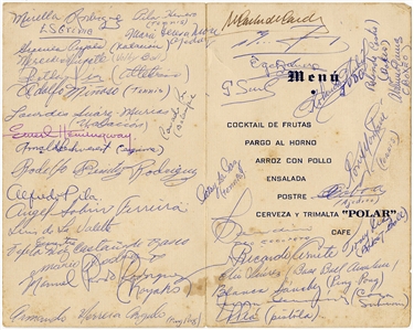 Ernest Hemingway Signed 1959 XXI Concentration Deportiva Menu (PSA/DNA)