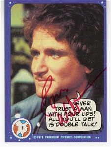 Robin Williams Signed 1978 Topps Card