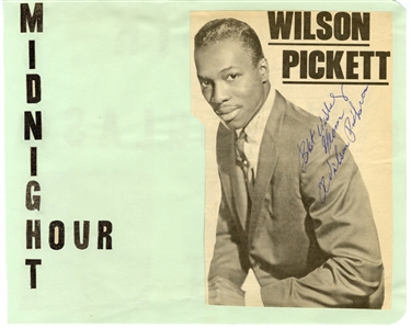 Wilson Pickett & Sir Douglas Quintet Signed Promotional Page