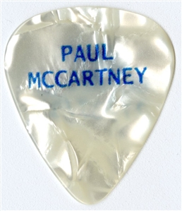 Paul McCartney Personally Owned White Pearl 2012 Olympics Guitar Pick