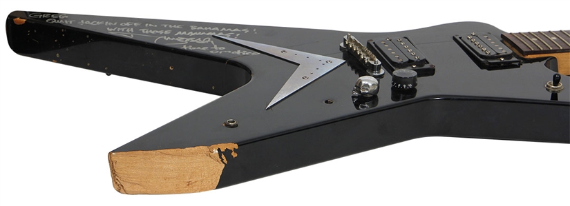 Dimebag Darrell Signed & Smashed Signature Guitar