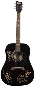 Van Halen Band Signed Acoustic Guitar (REAL)