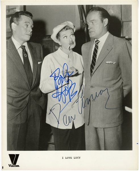 Desi Arnaz & Bob Hope Signed "I Love Lucy" Promotional Photograph