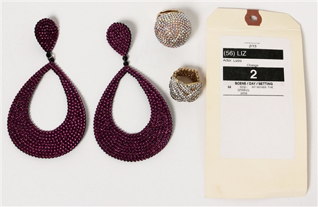 Lizzo 2019 “Hustlers" Screen Used Prop Earrings & Rings (2)