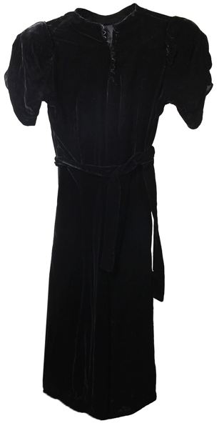 Stevie Nicks Owned and Worn Black Velvet Dress (Silver Springs Emporium)