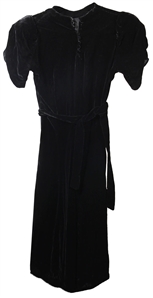Stevie Nicks Owned and Worn Black Velvet Dress (Silver Springs Emporium)