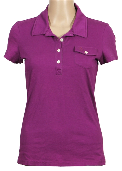 Amy Winehouse Owned & Worn “Pequin" Violet Polo Style Shirt