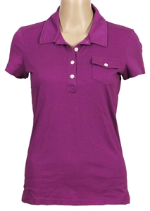 Amy Winehouse Owned & Worn “Pequin" Violet Polo Style Shirt