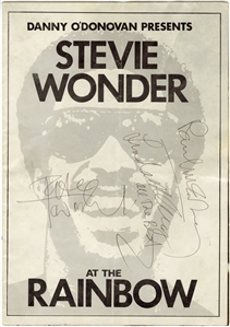 Pete Townsend, Paul & Linda McCartney Signed Stevie Wonder Program (REAL)