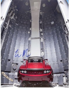 Elon Musk Signed Oversized Tesla/SpaceX Promotional Photograph (JSA)