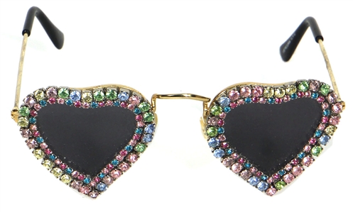 Miley Cyrus Owned & Worn Heart Bejeweled Sunglasses (Photo-Matched)