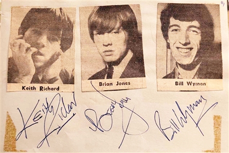 The Rolling Stones Incredible Signed Album Pages With Brian Jones (REAL)