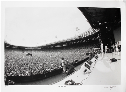 Neal Preston Queen 1985 Live Aid Signed 60 x 41 In Print