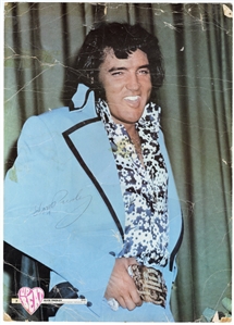 Elvis Presley Signed 1973 Upbeat Poster (REAL)