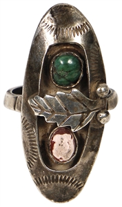 Janis Joplin Owned & Worn Turquoise Coral Ring