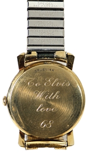 Elvis Presley Owned & Worn 14K Gold Gruen Wristwatch