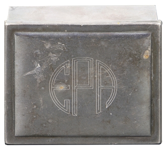 Elvis Presley Owned & Used Silver Plated Trinket Box Monogrammed “EAP"