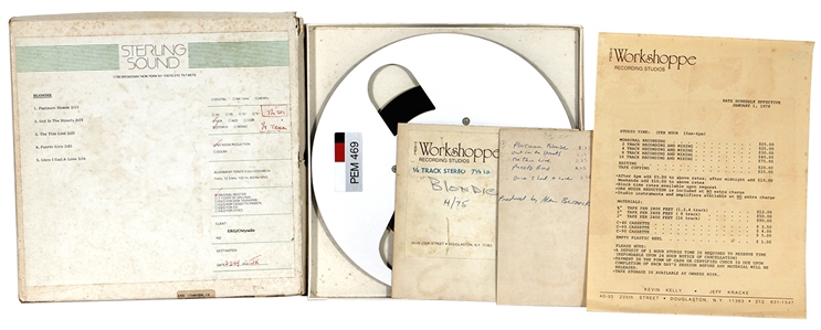 Blondie 1975 First Demo Tapes (2) Featuring Platinum Blonde, Once I Had a Love (Heart of Glass) and More With Signed Letter