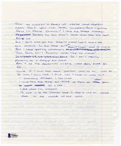 Drake Unreleased Handwritten Lyric (Beckett)