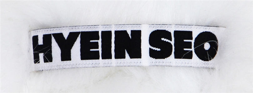 Rihanna Paris Fashion Week Worn Black and White Fur Stole