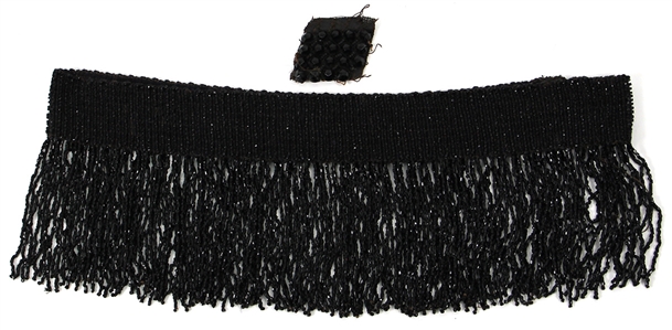 Stevie Nicks Owned & Worn Black Beaded Belt