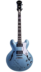 Noel Gallagher Owned, Played & Signed 1998 Man City Blue Epiphone Supernova Guitar (Katrina Russell LOA)