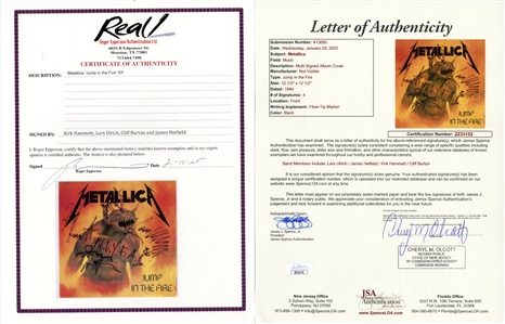 Metallica Signed Jump In The Fire Album with Cliff Burton (Beckett, JSA & REAL)