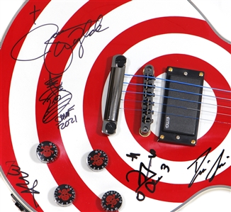 Zakk Wylde Played & Signed Replica Red & White Bullseye Guitar (REAL)