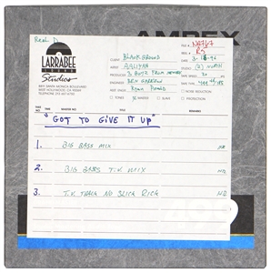 1996 Aaliyah "Got To Give It Up" Original 1/2" Master Reel (The Hit Factory Collection)