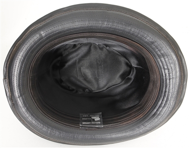 Bo Diddley Owned, Worn and Signed Black Leather Hat