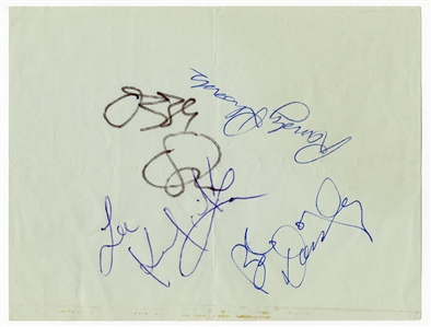 Ozzy Osbourne & Band with Randy Rhoads Signed Cut (REAL)