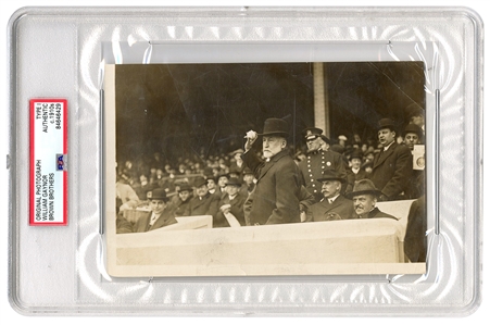 1910s New York City Mayor William Gaynor First Pitch Photograph (PSA Type I)