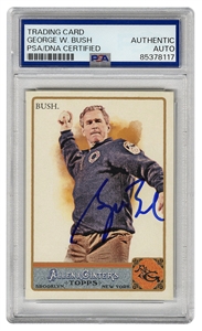 2011 Topps Allen & Ginter George W. Bush Signed Card (PSA/DNA Encapsulated)