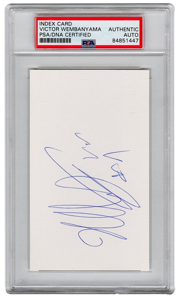 Victor Wembanyama Signed Cut - Signed VERY Early In Career (PSA/DNA Encapsulated)