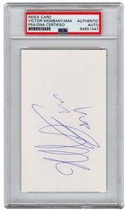 Victor Wembanyama Signed Cut - Signed VERY Early In Career (PSA/DNA Encapsulated)