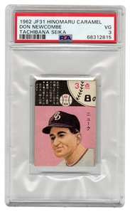 1962 JF31 Hinomaru Caramel Don Newcombe Tachibana Seika (PSA VG 3)