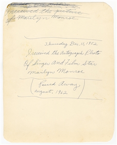 Marilyn Monroe Signed Vintage Photograph