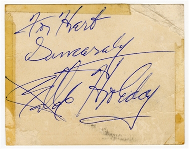 Billie Holiday Signed Concert Ticket (JSA)