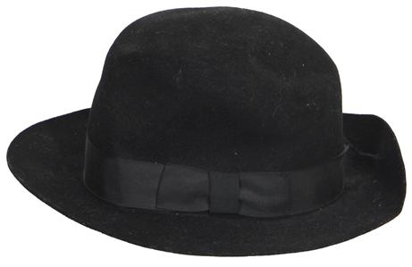 Michael Jackson Owned & 6/12/1988 “BAD" World Tour Concert Used Black Fedora Hat
