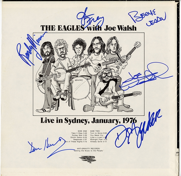 The Eagles with Joe Walsh Signed "Welcome to the Late Show" Album