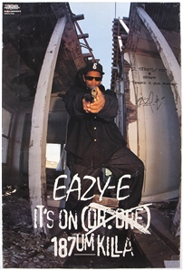 Eazy-E Signed Incredibly Rare “Dr. Dre" Diss Ruthless Records Poster (JSA)