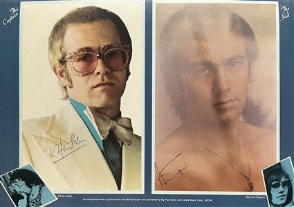 Elton John & Bernie Taupin Vintage Signed “Captain Fantastic and the Brown Dirt Cowboy" Album (REAL)