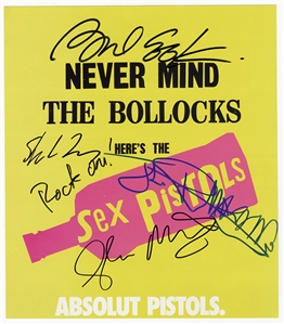 Sex Pistols Signed “Never Mind The Bollocks" Promo Sign
