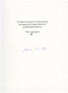 George Martin Personally Owned & Signed “Playback" Book (Maxim Langstaff Collection)