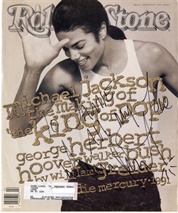 Michael Jackson Signed Rolling Stone Magazine Cover