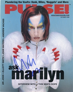 Marilyn Manson Signed “Pulse!" Magazine Cover