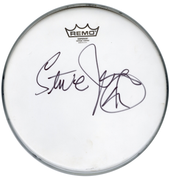 Steve Jordan Signed Rolling Stones Drumheads (2)