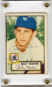 1952 Topps # 175 Billy Martin Signed Card (JSA)