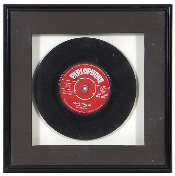The Beatles John Lennon & George Harrison Signed First Pressing Of “Please Please Me" Record (REAL)