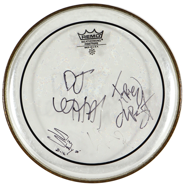 D12 Band Signed Drumhead with Eminem